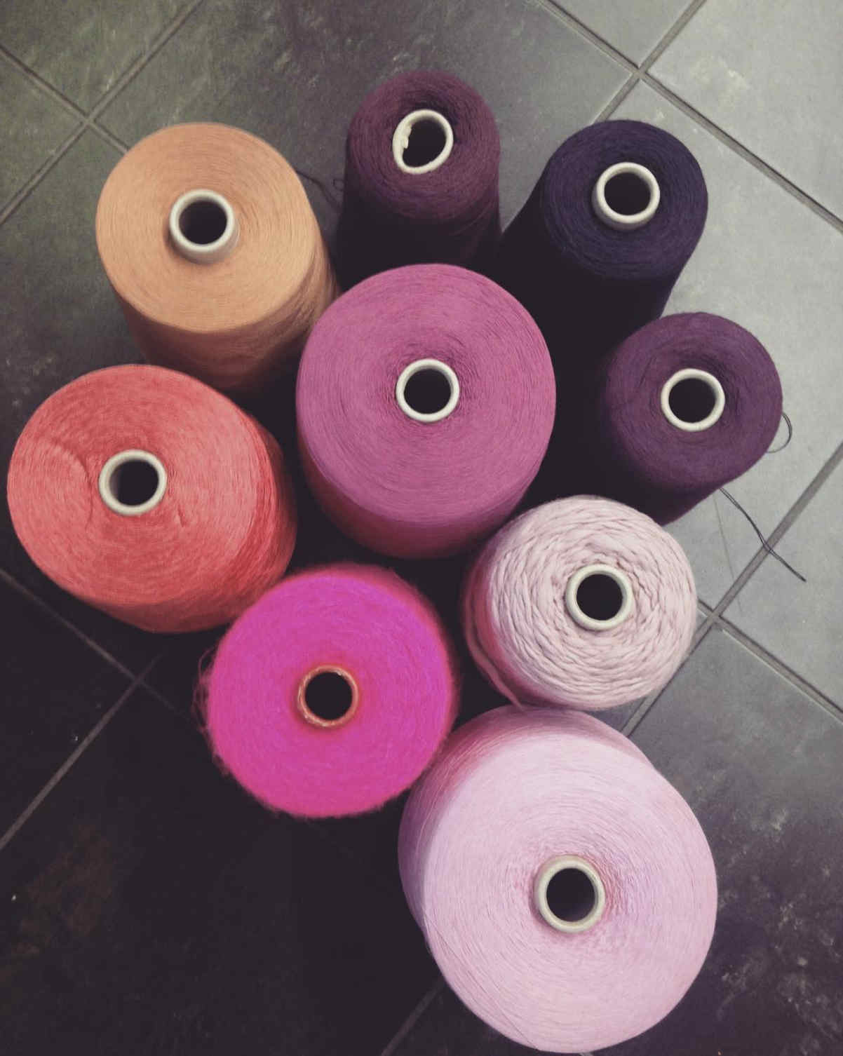 Yarn spools — the materials of Italian fashion communication